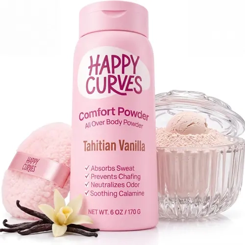 Comfort Powder & Comfort Puff & Glass Vanity Jar