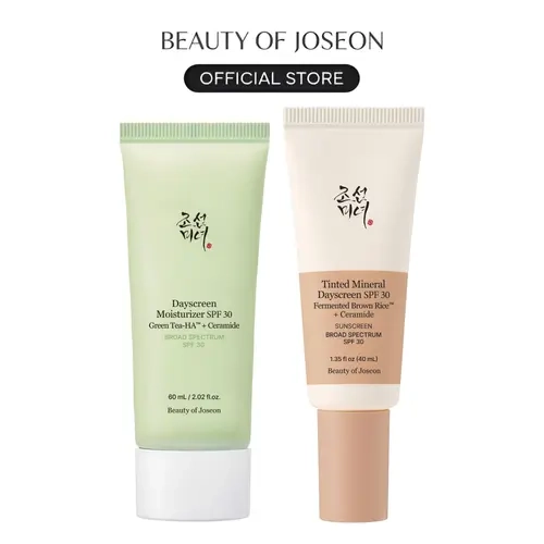 [Beauty of Joseon Official] Everyday Skin Duo (Tinted Mineral Dayscreen + Dayscreen Moisturizer) l Facial Sunscreen, SPF 30