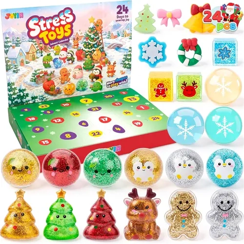 JOYIN Advent Calendar 2026 Christmas Stress Relief Toy 24PCS Squeeze