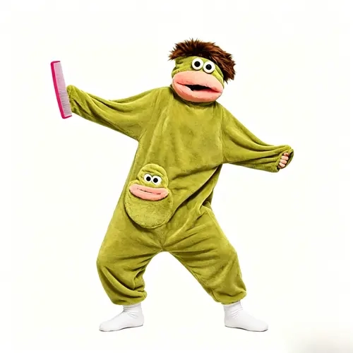 Msrlassn Green Funny Party Cute Wearable Blanket Hoodie for Women Men, Available Sizes S to 2XL