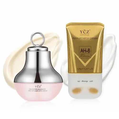 [Auction Exclusive] YCZ Xylane Neck-Eye Care Tightening & Revitalizing Set - Under Eye Cream, Smooth Fine Lines, Firm, Hydrate, Gentle Moisture | Beauty Skincare Kit, Self Care, Adults' Women's Gifts (Combats Turkey Neck)