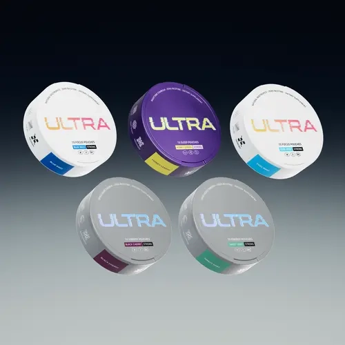 Ultra Pouches Focus + Energy + Sleep Variety Pack | 5 Cans | Sugar-Free Nicotine-Free Pouches