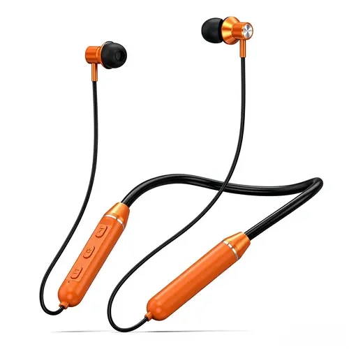 Wireless Headphones Bluetooth Earbuds Neckband, Audifonos Bluetooth HIFI Stereo Earphones with 45° Ergonomic Fit, Clear Call Long Battery Headset for Work Running Gym