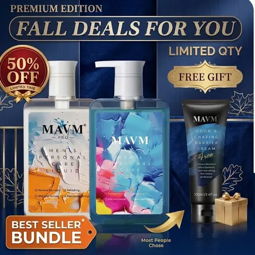 【 Fall Limited Bundle】MAVM Men's Intimate Wash -Men's Grooming Essentials, Botanical Care, pH Care, Gentle Daily Cleanse, Clean Fresh Scent, Odor Defense, Daily Comfort, All-Day Freshness, Skin Comfort