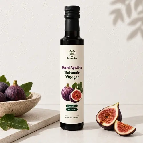 Levantine Goods Fig Barrel Aged Balsamic Vinegar | Sweet & Tangy | Product of Italy | 250 mL / 8.45 fl oz