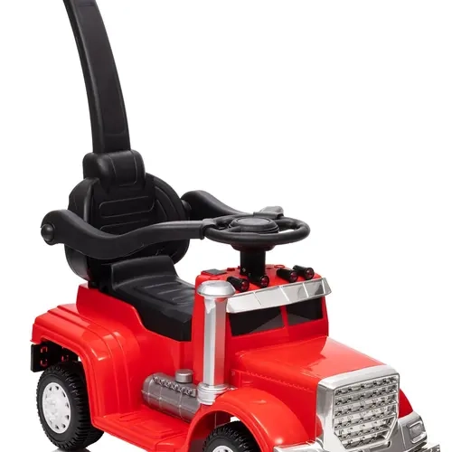 Outfunny 3‑in‑1 Ride on Push Car for Toddlers 1‑3 Years, Kids Push Stroller Toy with Parent Push Handle & Built‑in Music, Toddler Walker Ride‑on Toy for Boys Girls