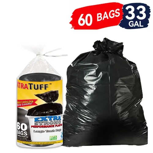 60 Bags/33 Gal,Trash Bags!LJD