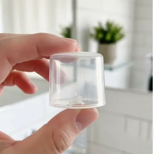 Clear Protective Cap for Cylindrical Toothpaste Tube - Helps Keep the Nozzle Clean-A