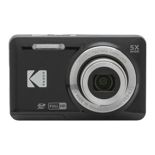 Kodak PIXPRO FZ55 Digital Camera Bundle with 64GB Card, Reader and Pouch (Black)