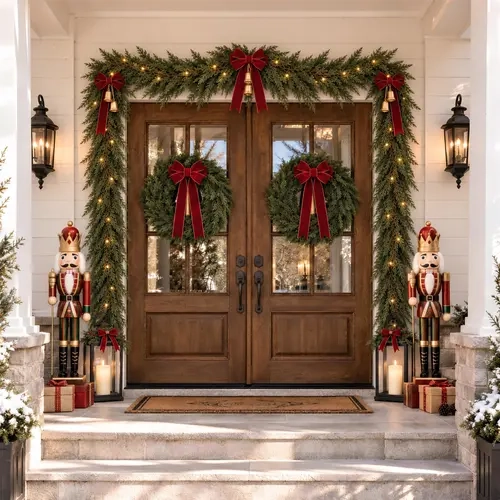 Artificial Christmas Garland 6ft/9ft/12ft - Single or 2-Pack Indoor Outdoor Holiday Decor Christmas wreath, Christmas tree