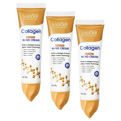 Collagen Hand Balm, Winter Hand Care for Dry Cracked Hands, Prevents Dryness and Cracking, Moisturizing, Non-Greasy, Easy Absorption, Travel-Friendly,Soothing Formula to Repair Cracked Heels, Nourish Dry Skin & Lock in Moisture