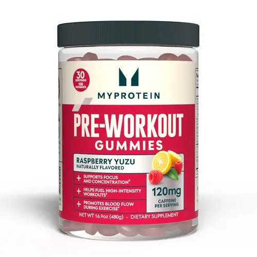 MyProtein Pre-Workout Gummies 120mg Caffeine per Serving. 30 Servings. Gummies for Focus,Concentration, and Performance