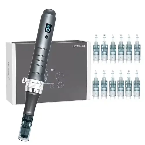 DRPEN Skin Care Micro Needling-M8 Pen with 12 Spare Accesorries 2X16p  8xNano
