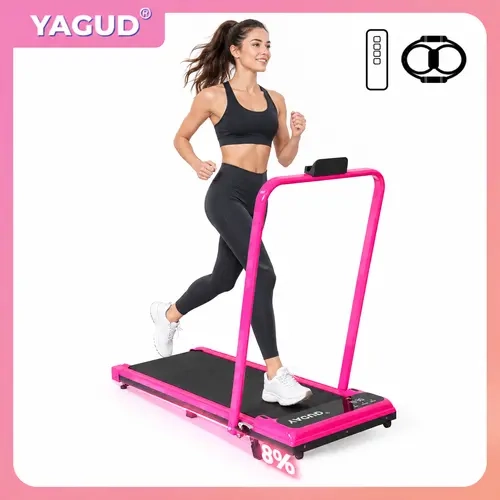 YAGUD Walking Pad with Adjustable Incline, 330 lbs Capacity, Quiet Under Desk Treadmill with Remote Control, Portable Home Fitness Equipment