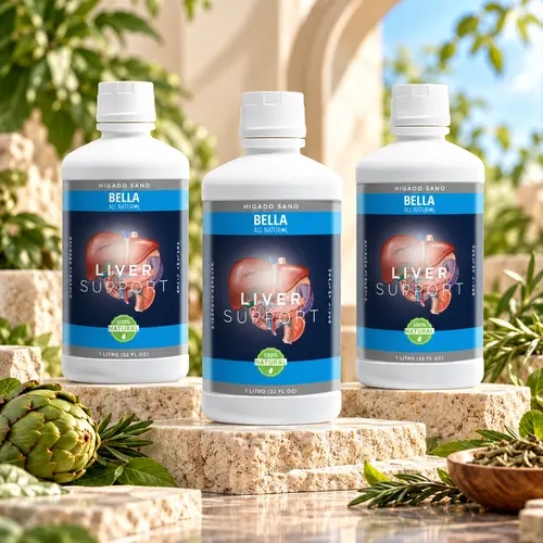 Bella All Natural Liver Support Liquid 3-Pack: Natural Liver Wellness Support + 3 Bottles of 32 fl oz