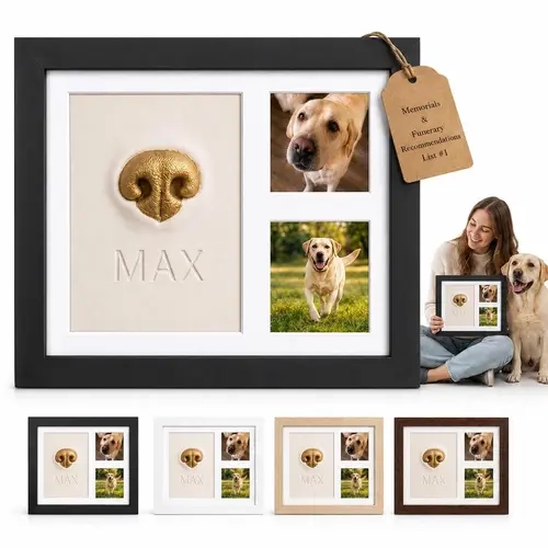 Framenow Dog Nose Print Kit – DIY Pet Keepsake Frame with Air-Dry Clay for Dogs & Cats, Personalized Gift for Pet Lovers gitf