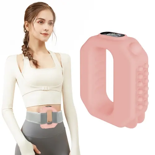 AddWin Compact Fitness Ring for Home Gym Use, Ab Machine for Abdomen/Arm/Leg, Multifunctional Full-Body Fascia Ring R10, 6 Intensity Levels with Massager Function
