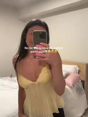 THE cutest shirt for summer. Shes so beautiful. Yellow is big this summer i know it #summertops #princesspolly #basicoutfitideas #girlyshirt #girlytops #summerstyle #OOTD #outfitideas #cutetops #cuteshirt #yellowtops #tanktop #outfitinspo 