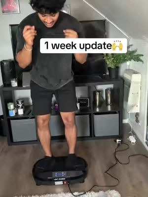 Vibration plate it’s pretty cool, I didn’t think it would work I can’t wait for the one month update! #vibrationplate #HealthJourney #mentalclarity #feelgood #30daychallenge #fitnessmotivation #SelfCare #TikTokShopMyWellnessJourney #TikTokFitness #vibrationplateworkout 