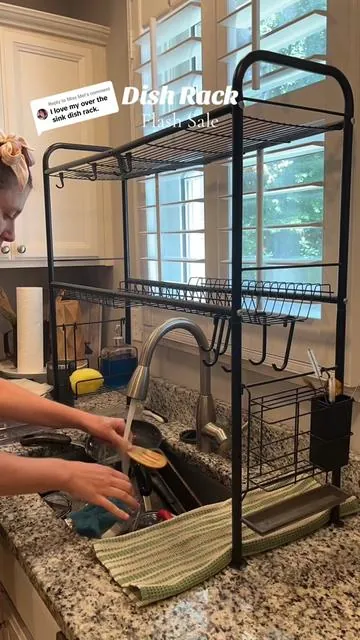 Replying to @Miss Mel #dishrack #dishrack #dishes #dishesinthesink #cleantok #tiktokshop 