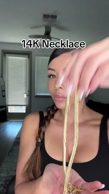 Tiktok shop is where it’s at 🫶🏽  #14k #14knecklace #necklace #jewelry #fashiontiktok #stackablenecklace #initialnecklace 