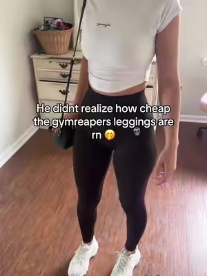 my bf didnt realize the gymreapers leggings are 30 bucks rn #gymreapersleggings #leggings #outfitinspo #gymfit 