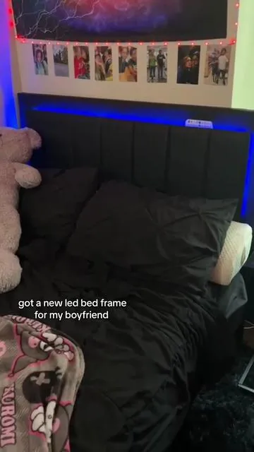 looks so nice !! it was super easy to build  #fyp #bedframe #bed #room #bf #tiktokshop 