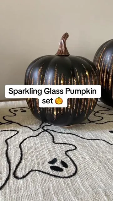 Did I just uncover a hidden gem on TikTok shop for Halloween decor? These beautiful  glass pumpkins are absolutely beautiful. I will have to share what they look like when they sparkle in the dark!  Run- I  don’t see these lasting very long! #h#halloweend#decorf#fallh#hiddengem