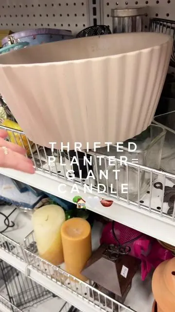 I made my first candle! From $1 thrifted planter 👏🏼👏🏼 The fragrance oil makes the biggest statment, love all of Mavwick’s scents but Goddess is especially yummy!   Total cost was just under $18, the bulk of it being the soy wax + fragrance oil. Not bad for a giant cusom candle 🥰 #thriftedvsstyled #thriftedhome #thriftflip #diycandle #cozyhome #candlemaking #homedecor 
