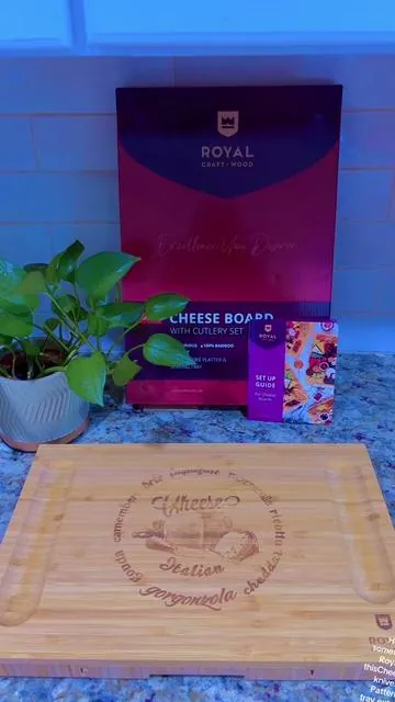 Cheese Board set from Royal Craft Wood #tiktokshop #foryoupage #goviral 