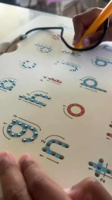 This magnetic ABC tracing board will help your kiddos learn to write faster and improve their handwriting. #handwriting #learningtoys #writing #toddlers #kids #kindergarten #prek 