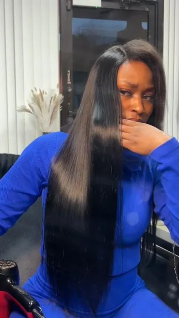 I love @Luvmehair 😍😍 they told me this hair is 300 day tangle free👀 #fyp #bundles #quickweave 