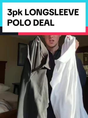 3 longsleeve polos for $24 you really cant go wrong with these #tiktokmademebuyit #tiktokmarketplace #tiktokshop #longsleevepolo #polo #longsleeve 