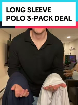 amazing deal for these long sleeve polos perfect for winter  #longsleevepolo #longsleeve #polo #winterfashion #tiktokmademebuyit #tiktokshopblackfriday 