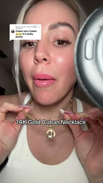 Replying to @Clari | Mom Life 🧑‍🧑‍🧒‍🧒✨  I love it so much #cubannecklace #14kgoldjewelry #14kgold #necklace #jwellery #girlyjewelry #tiktokshopholidaydeals 