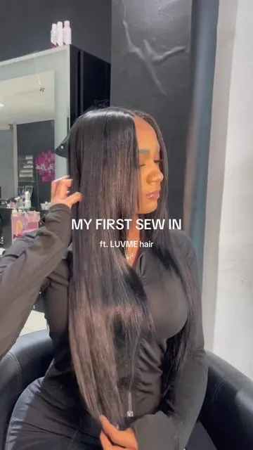 my first ever sew in with @Luvmehair  & im in loveee 🎀 #sewin #luvme #luvmehair #luvmeforyou #luvmehairreview #luvmebundles #tiktokshop   hair done by : @Juicychea 