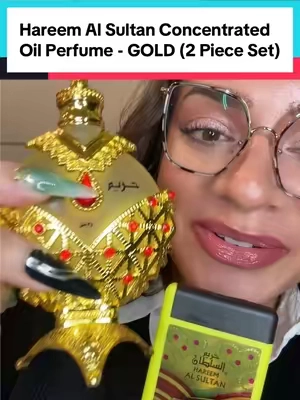 it does INDEED smell like a woman with her yiddies out getting fed fruit! 😩🙌🍎🍋‍🟩🌹🍊🌸🍨🪻 IT SMELLS LIKE GODDESS BLESSINGS! 😭 TOP Notes of: Bergamot, Tangerine, Black Currant, Apple, Rose. ❤️ Then, Heart notes of: Magnolia, Gardenia, Lily of The Valley, Jasmine, Freesia. Finally, BASE notes of: Amber, Vanilla, Musk, Sandalwood, & Patchouli.  ✨ Hareem Al Sultan Gold Perfume Oil by Khadlaj ✨ is a luxurious and sophisticated fragrance and this one’s box is packed with a surprise of 20ml free EDP tester!! 🙌 This scent is suitable for really any occasion, whether a special event or a night out. Since it’s an oil, it’s long-lasting and lingers for hours!! @SecretOud @Khadlaj Perfumes #alsultan #fyp #arabianperfume #arabianperfumes #hareemalsultan #hareemalsultanoil #hareemalsultangold  #perfumeoil #perfumetok #perfumes #gifts #gift  #giftsforher #fragrancetok #viral #perfumereview #fragrancetiktok #frangrance #fragrancereview #fypシ゚viral #fragrancereviews #ttshop #christmasgift #giftguide #holidayhaul  #treasurefinds #TikTokShopHolidayHaul #ttsdelightnow #newyearnewaura #TikTokShopCreatorPicks #mademyyear #arabianfragrance  #perfumerecommendations #fragrancerecommendations #CapCut #spotlightfinds 