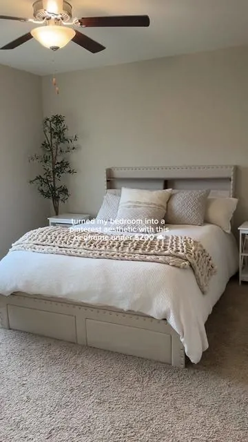 Budget friendly pintrest aesthetic bedframe ☁️🌿🕊️ @Raybee-Ellie    #Raybeefurniture #tiktokshopblackfriday #tiktokshopcybermonday #tiktokshopendyearsale #tiktokshophaulholiday #BlackFriday #Christmas #CozyHomeDeal #HolidayHaulCampaig #PaidPartnership 