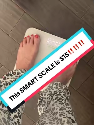 I cannot believe this smart scale is $15. It does it all.  #scale #weight #bodyfat #healthy #smartscale #spotlightfinds #ttshop #giftguide 