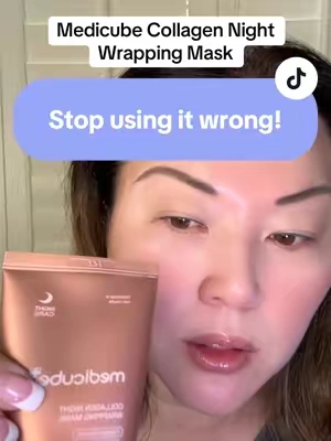 Please use correctly! Medicube collagen night wrapping mask for uptimate glow #kbeauty #SkinCare101 #tiktokshopholidayhaul #glassskin #glow #koreanproducts @medicube @Medicube Global @Medicube US 