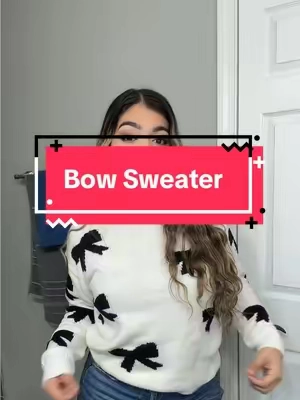 Sweater is so cute 🎀 #sweater #bowsweater #sweatshirt 