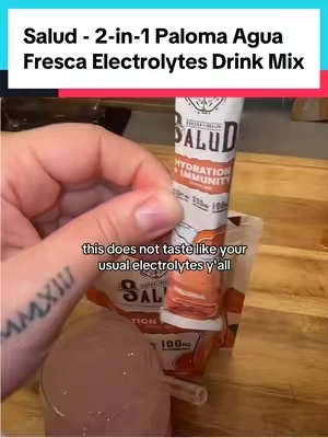 it's SOO GOOD & this is TASTE SALUD'S BIGGEST SALE OF THE YEAR! 😭🙌 RUN!! 20% OFF!! 🍹 @Taste Salud #electrolytes #drink #hydration #aguafresca #tastesalud #tastesaludreview #immuneboost #fyp #palomaaguafresca #paloma #electrolytedrink #wellmune #fypシ゚viral #electrolytepowder #CapCut #tastesaludpaloma #TikTokShop #treasurefinds #newyearnewaura #tiktokshopyearendsale #ttshop #spotlightfinds #mademyyear #viral  #yearendsale #ttsdelightnow  #TikTokShopCreatorPicks Salud 2-in-1 Hydration Packets + Immunity Electrolytes Powder, Paloma - Agua Fresca Drink Mix, Elderberry, Dairy & Soy Free, Non-GMO, Gluten Free, Vegan, Low Calorie, 1g Sugar (15 Servings)  