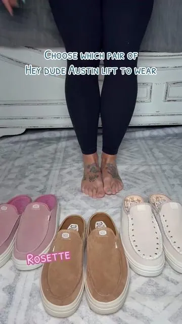 Tan restock!! Rosette launch!! New western!! Hey dude Austin lift is my fav!! 🩷✨✨ #austinlift #cozy #western #tan #rosette #slipon #slides #sliponshoes #austinlift  #heydudes #shoes #heydudeshoes #heydudepartner #slipon #comfy #heydude #tiktokshopyearendsale #mysupermoments @HeyDude 