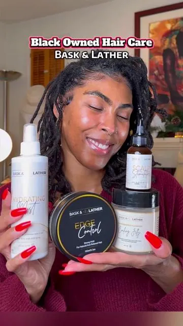 I honestly give these @Bask and Lather Co products a 10/10! 🙌🏾 This is my 2nd bottle of their Hydrating Mist for my locs and I will continue to purchase these other products for sure!  #baskandlatherco #blackowned #blackownedbusiness #blackownedbusinesses #locs #locmaintenance #loccare #loccommunity #dreads #dreadhead #dreadlocks #naturalhair #naturalhairtiktok #naturalhaircare #haircare #haircaretips #haircareproducts #mademyyear 