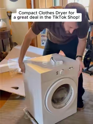 Compact clothes dryer for a great deal in the TikTok shop! #clothesdryer #compactdryer #portabledryer #dryer #apartmenthacks 