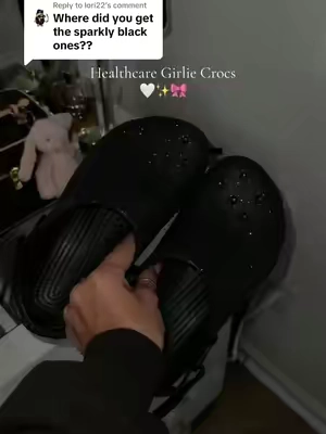 Replying to @lori22 @Crocs #healthcaregirlie #glittercrocs #travelnurse #nursesoftiktok #healthcareworkers #nursing 
