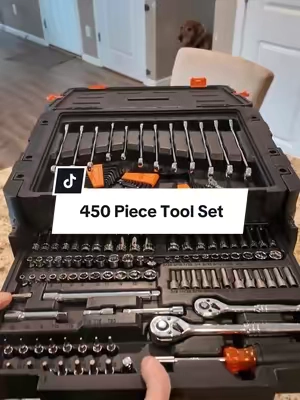 This Vevor 450 piece tool set is a great deal for a great set of tools! 🛠️ #vevor #vevortools #toolset #socketset #wrenches #lovelanguage #seasonalgems #tiktokshopcreatorpicks 