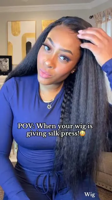 POV: When your wig is giving silk press! 😳 @OQHAIR @oqhairshop #tiktokshopjumpstartsale #oqhair #wig #wiginstall #gluelesswig #gluelesswigs 