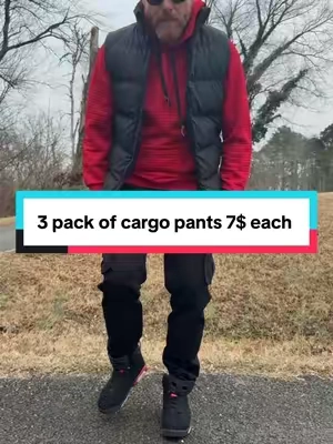 3 pack of cargo pants or 3 pack of slimfit slacks 30$ each. #cargopants #stretchy #slimfit #chino #tiktokmademebuyit 