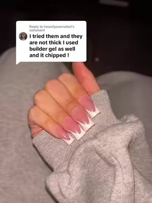 Replying to @heavilyoverrated for press ons, they are actually really nice tbh imo 😅 #pressonnails #ducknails #diynails 